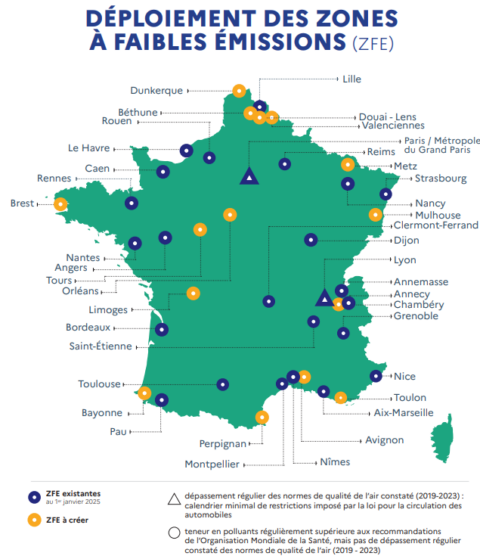 Zones à Faibles Émissions : ce qui change en 2025 – Je roule en électrique
